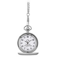 Tradition Brushed Silver Tone Finish Pocket Watch